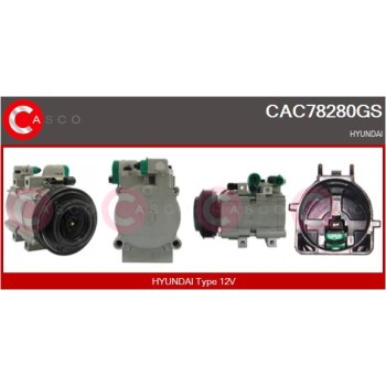 Compresor, aire acondicionado - CASCO CAC78280GS