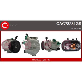 Compresor, aire acondicionado - CASCO CAC78281GS