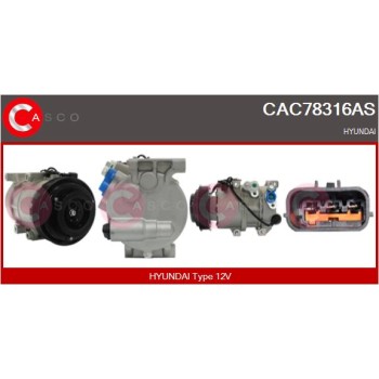 Compresor, aire acondicionado - CASCO CAC78316AS