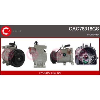Compresor, aire acondicionado - CASCO CAC78318GS