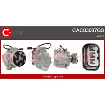 Compresor, aire acondicionado - CASCO CAC83007GS