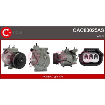 Compresor, aire acondicionado - CASCO CAC83025AS