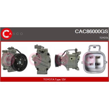 Compresor, aire acondicionado - CASCO CAC86000GS