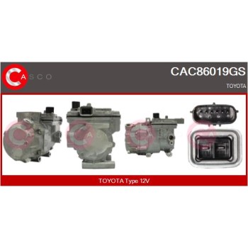 Compresor, aire acondicionado - CASCO CAC86019GS
