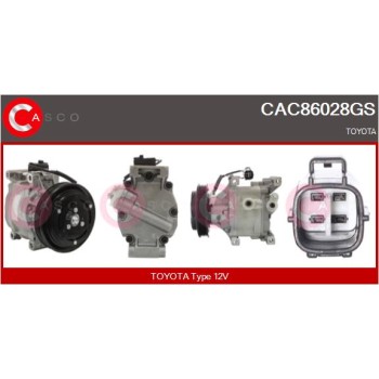 Compresor, aire acondicionado - CASCO CAC86028GS