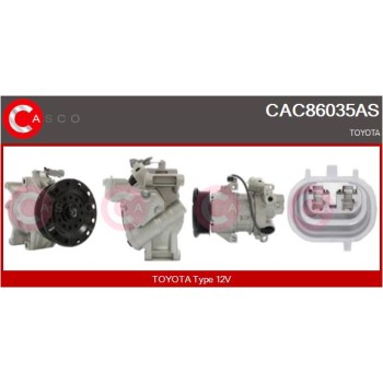 Compresor, aire acondicionado - CASCO CAC86035AS