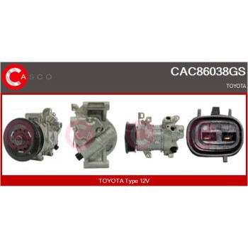 Compresor, aire acondicionado - CASCO CAC86038GS