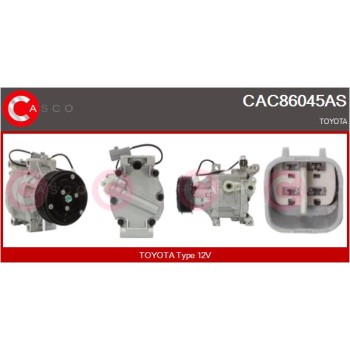 Compresor, aire acondicionado - CASCO CAC86045AS
