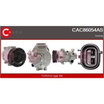 Compresor, aire acondicionado - CASCO CAC86054AS
