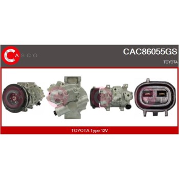 Compresor, aire acondicionado - CASCO CAC86055GS