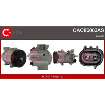 Compresor, aire acondicionado - CASCO CAC86063AS
