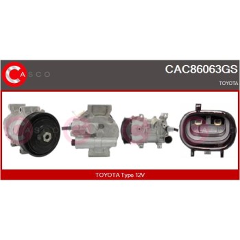Compresor, aire acondicionado - CASCO CAC86063GS