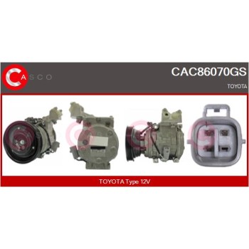 Compresor, aire acondicionado - CASCO CAC86070GS