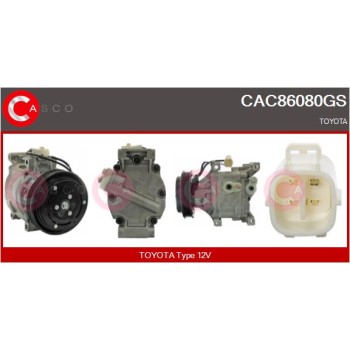 Compresor, aire acondicionado - CASCO CAC86080GS