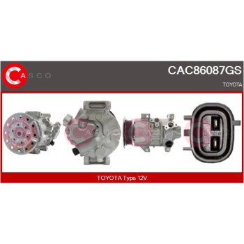 Compresor, aire acondicionado - CASCO CAC86087GS