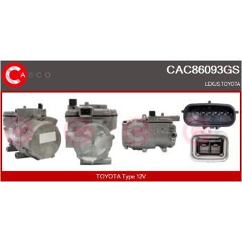 Compresor, aire acondicionado - CASCO CAC86093GS