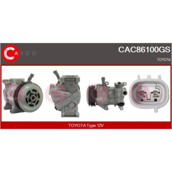 Compresor, aire acondicionado - CASCO CAC86100GS