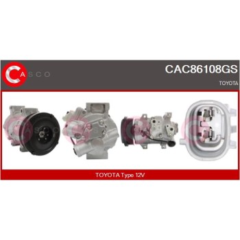 Compresor, aire acondicionado - CASCO CAC86108GS