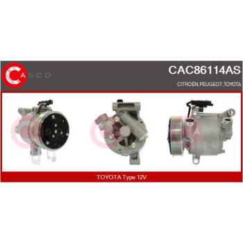 Compresor, aire acondicionado - CASCO CAC86114AS