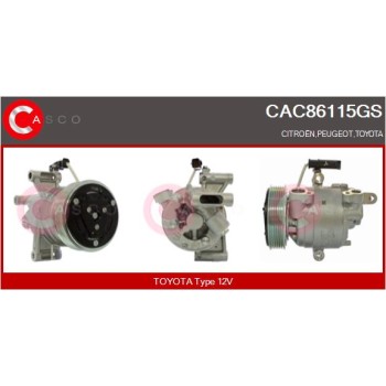 Compresor, aire acondicionado - CASCO CAC86115GS