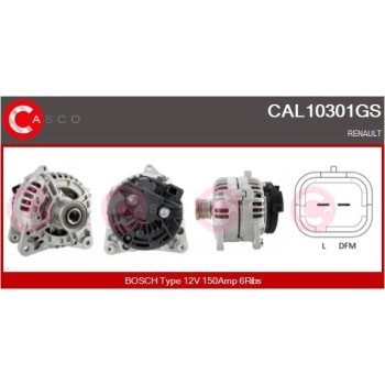 Alternador - CASCO CAL10301GS