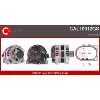 Alternador - CASCO CAL10312GS