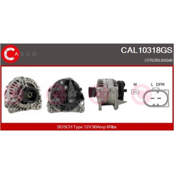 Alternador - CASCO CAL10318GS