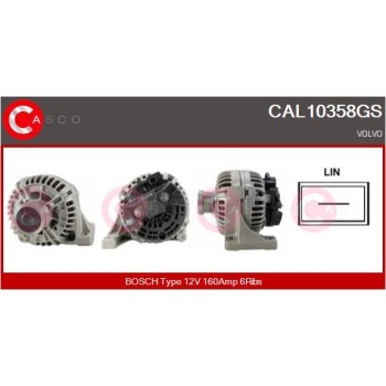 Alternador - CASCO CAL10358GS