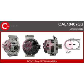 Alternador - CASCO CAL10407GS