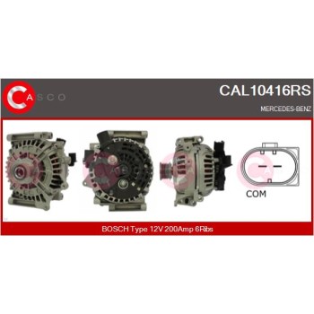 Alternador - CASCO CAL10416RS