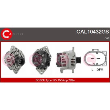 Alternador - CASCO CAL10432GS