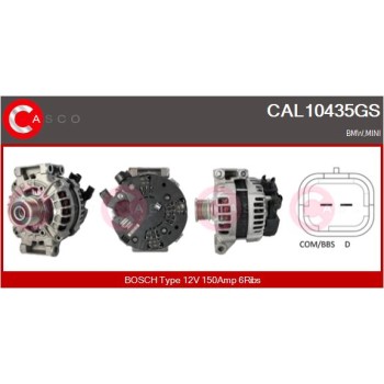 Alternador - CASCO CAL10435GS