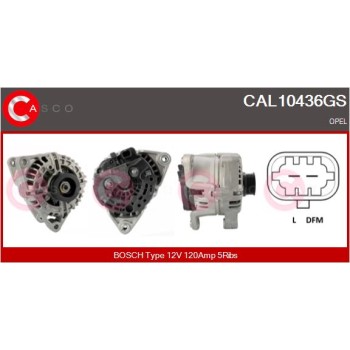 Alternador - CASCO CAL10436GS