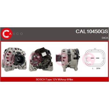 Alternador - CASCO CAL10450GS