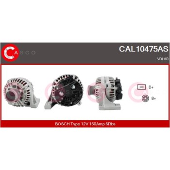 Alternador - CASCO CAL10475AS