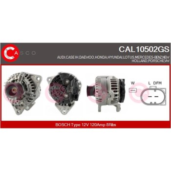 Alternador - CASCO CAL10502GS