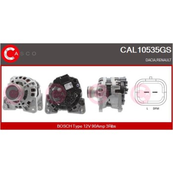 Alternador - CASCO CAL10535GS