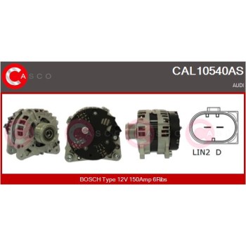 Alternador - CASCO CAL10540AS