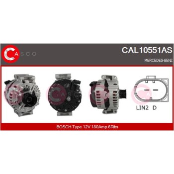 Alternador - CASCO CAL10551AS