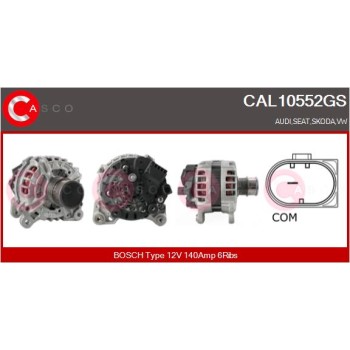 Alternador - CASCO CAL10552GS