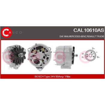 Alternador - CASCO CAL10610AS