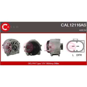 Alternador - CASCO CAL12116AS