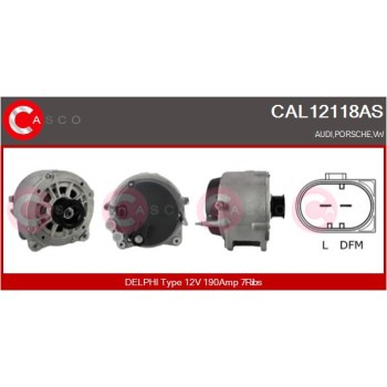 Alternador - CASCO CAL12118AS