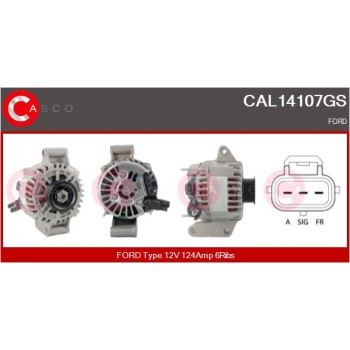 Alternador - CASCO CAL14107GS