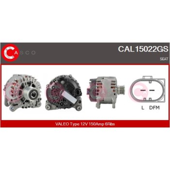 Alternador - CASCO CAL15022GS