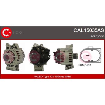 Alternador - CASCO CAL15035AS
