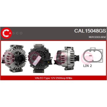 Alternador - CASCO CAL15048GS