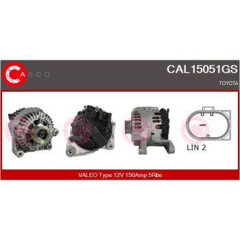 Alternador - CASCO CAL15051GS