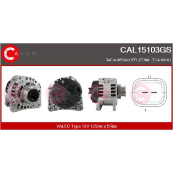 Alternador - CASCO CAL15103GS
