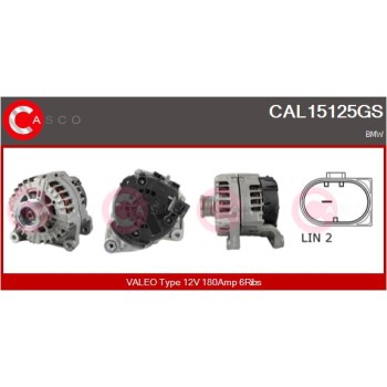 Alternador - CASCO CAL15125GS